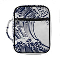 Japanese Kanagawa Wave Print Front Pocket Bible Bag