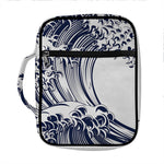 Japanese Kanagawa Wave Print Front Pocket Bible Bag