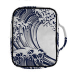 Japanese Kanagawa Wave Print Front Pocket Bible Bag