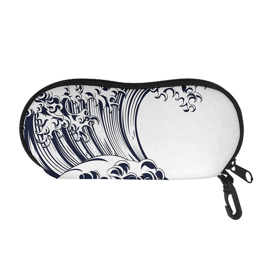 Japanese Kanagawa Wave Print Glasses Case