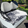 Japanese Kanagawa Wave Print Golf Cart Seat Cover