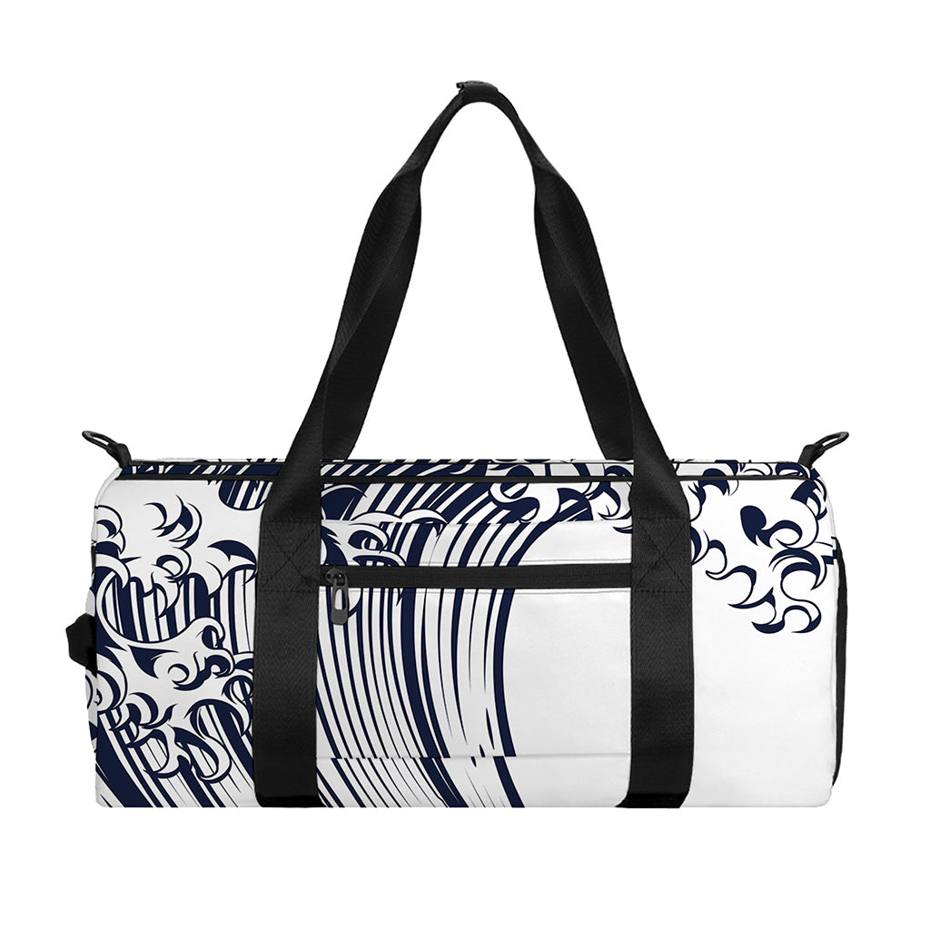 Japanese Kanagawa Wave Print Gym Bag