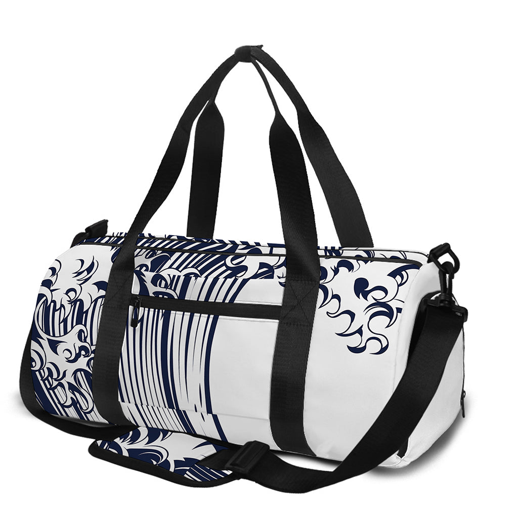 Japanese Kanagawa Wave Print Gym Bag