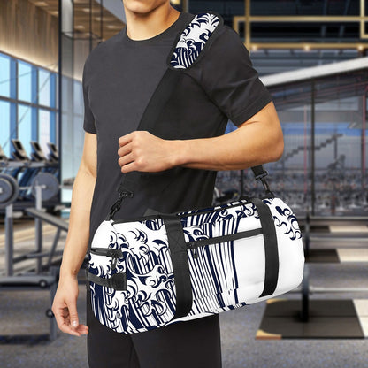 Japanese Kanagawa Wave Print Gym Bag
