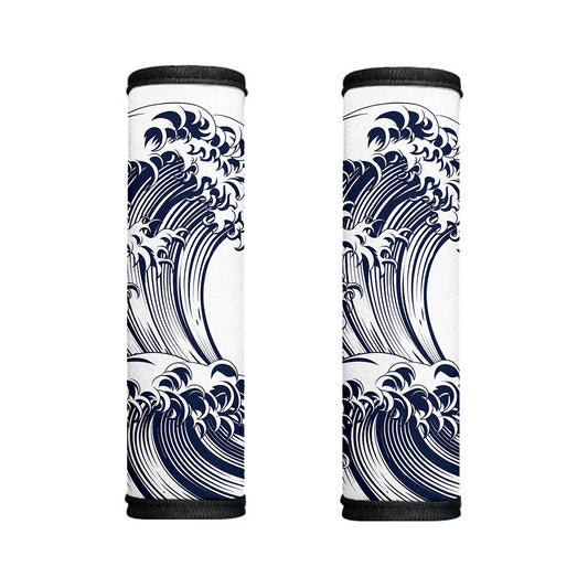 Japanese Kanagawa Wave Print Handle Covers