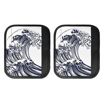 Japanese Kanagawa Wave Print Handle Covers