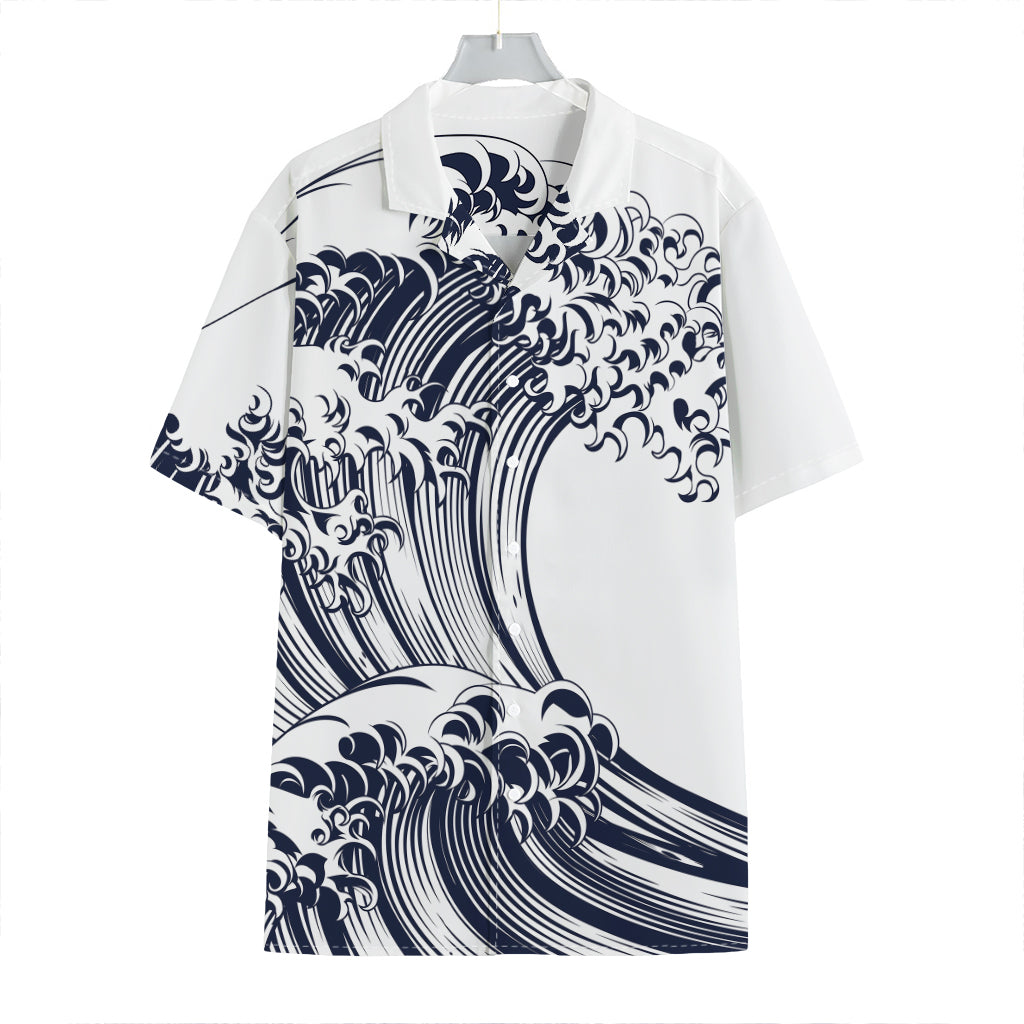 Japanese Kanagawa Wave Print Hawaiian Shirt