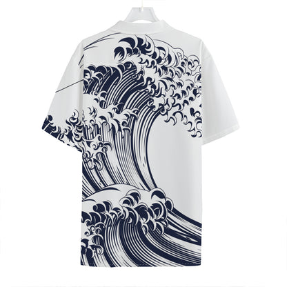 Japanese Kanagawa Wave Print Hawaiian Shirt
