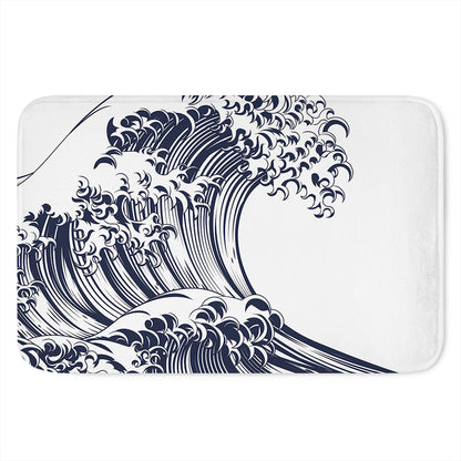 Japanese Kanagawa Wave Print Indoor Door Mat