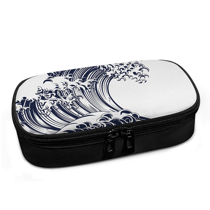 Japanese Kanagawa Wave Print Insulin Cooler Travel Case