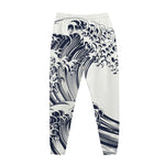 Japanese Kanagawa Wave Print Jogger Pants