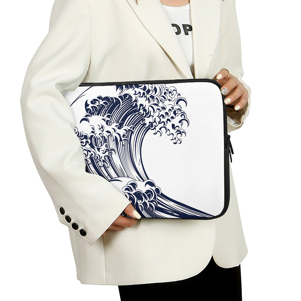 Japanese Kanagawa Wave Print Laptop Sleeve