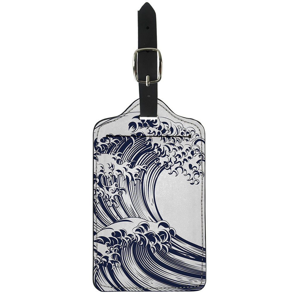 Japanese Kanagawa Wave Print Luggage Tag