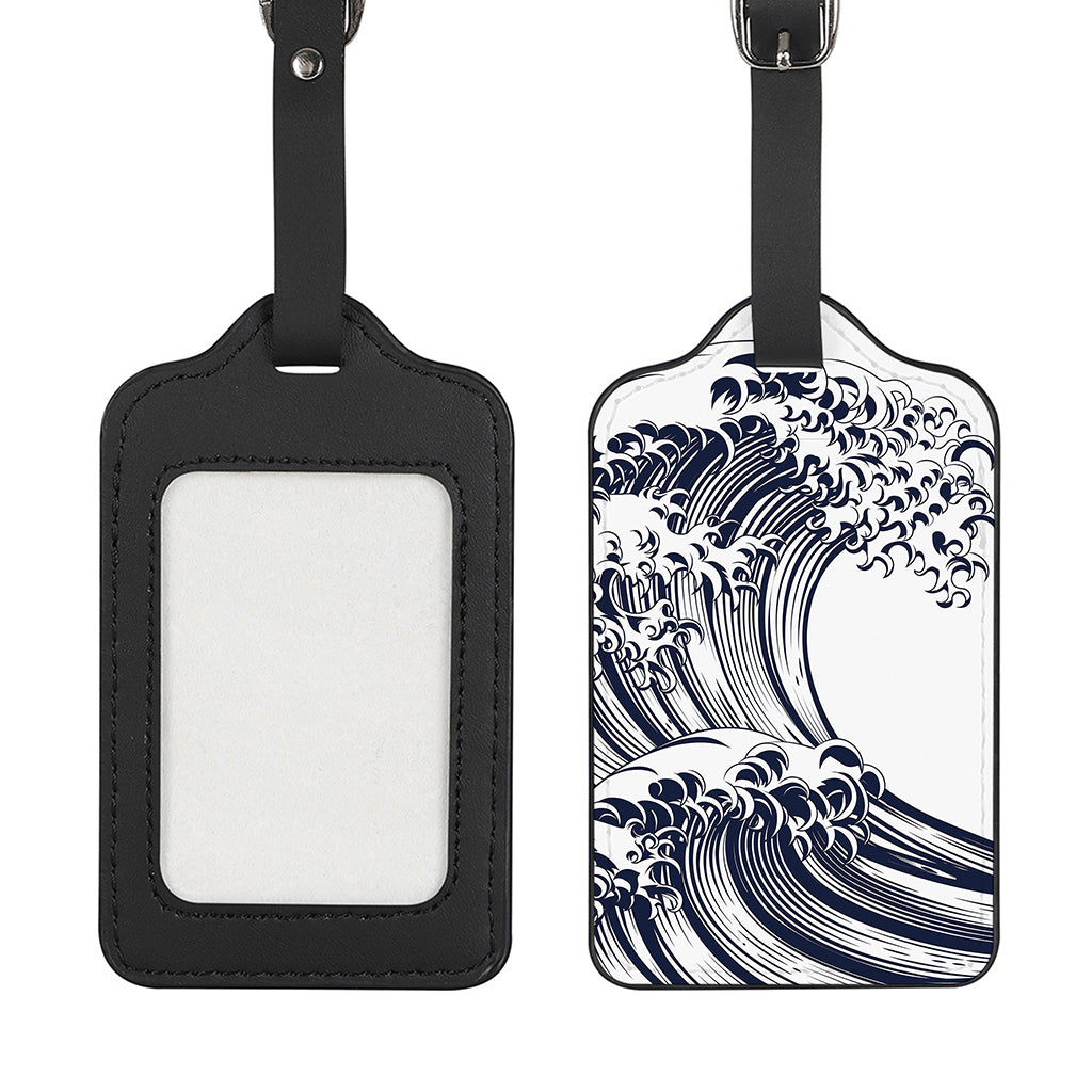 Japanese Kanagawa Wave Print Luggage Tag