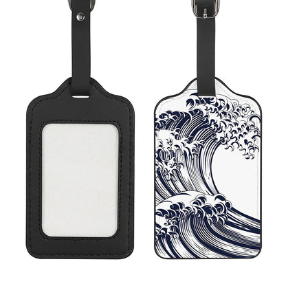 Japanese Kanagawa Wave Print Luggage Tag