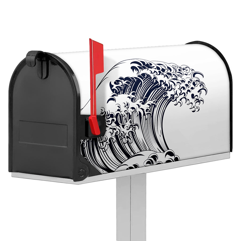 Japanese Kanagawa Wave Print Mailbox Cover