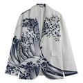 Japanese Kanagawa Wave Print Men's Blazer