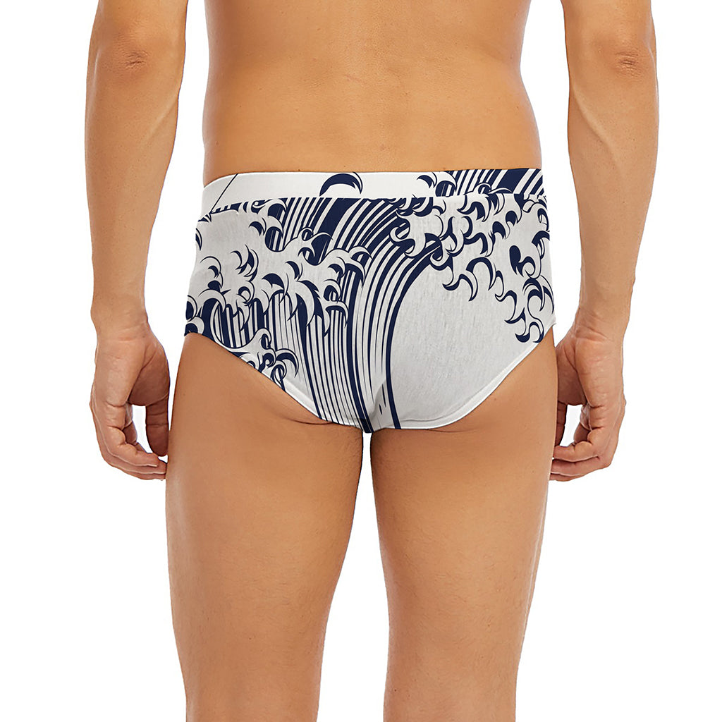 Japanese Kanagawa Wave Print Men's Briefs
