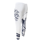 Japanese Kanagawa Wave Print Men's Compression Pants