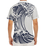 Japanese Kanagawa Wave Print Men's Deep V-Neck Shirt