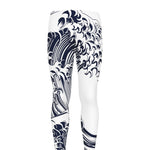 Japanese Kanagawa Wave Print Men's leggings
