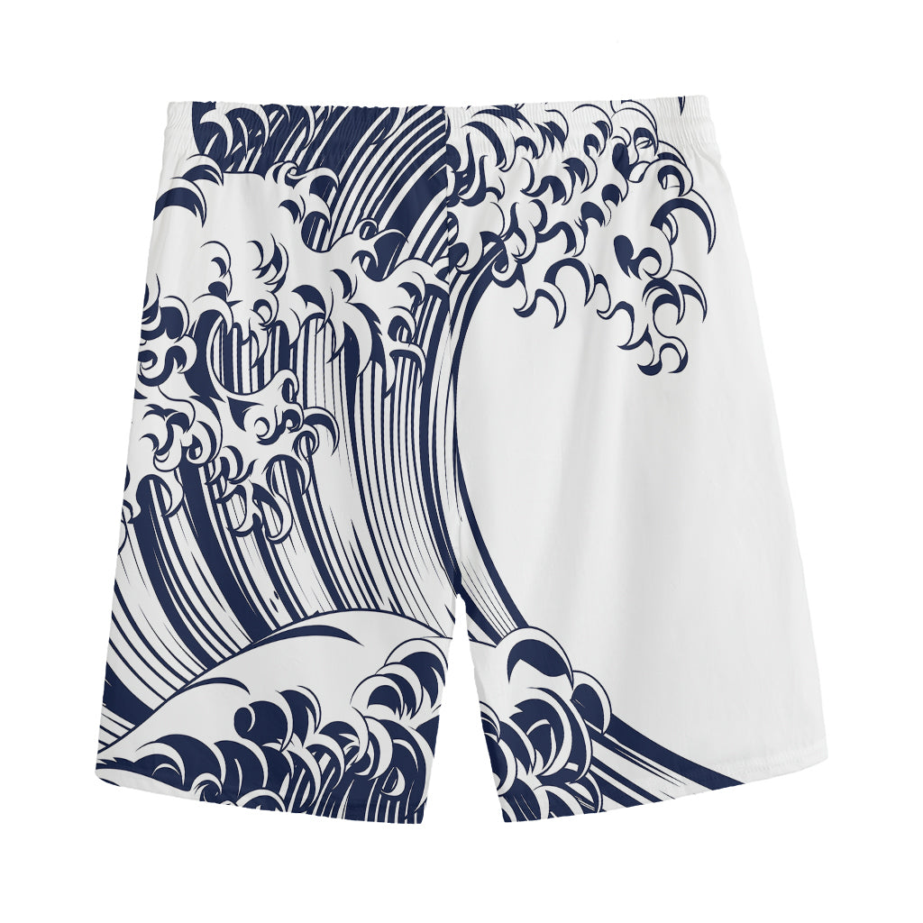 Japanese Kanagawa Wave Print Men's Sports Shorts