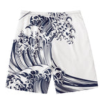 Japanese Kanagawa Wave Print Men's Swim Trunks