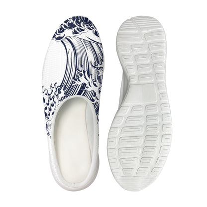 Japanese Kanagawa Wave Print Mesh Casual Shoes
