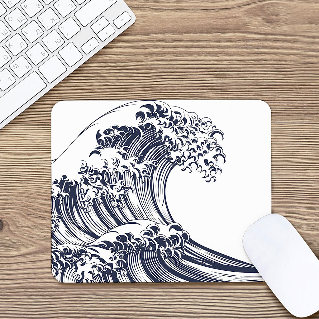 Japanese Kanagawa Wave Print Mouse Pad