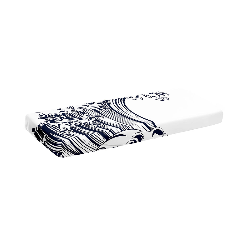 Japanese Kanagawa Wave Print Piano Keyboard Cover
