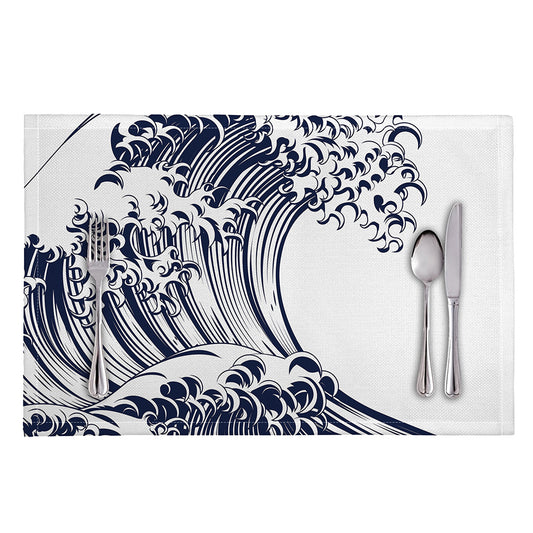 Japanese Kanagawa Wave Print Placemat