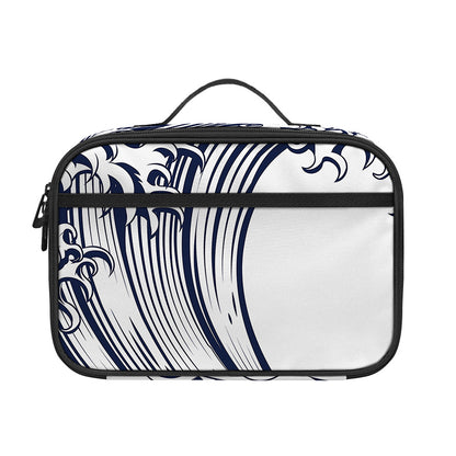 Japanese Kanagawa Wave Print Portable Lunch Bag