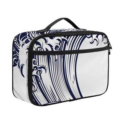 Japanese Kanagawa Wave Print Portable Lunch Bag