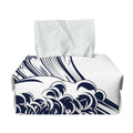 Japanese Kanagawa Wave Print Rectangle Tissue Box Cover