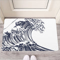 Japanese Kanagawa Wave Print Rubber Doormat