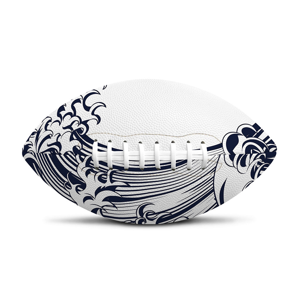 Japanese Kanagawa Wave Print Rugby Ball