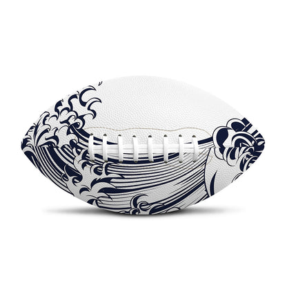 Japanese Kanagawa Wave Print Rugby Ball