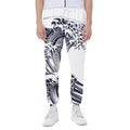 Japanese Kanagawa Wave Print Joggers