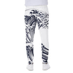 Japanese Kanagawa Wave Print Scuba Joggers