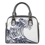 Japanese Kanagawa Wave Print Shoulder Handbag