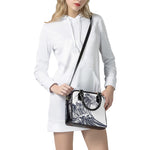 Japanese Kanagawa Wave Print Shoulder Handbag