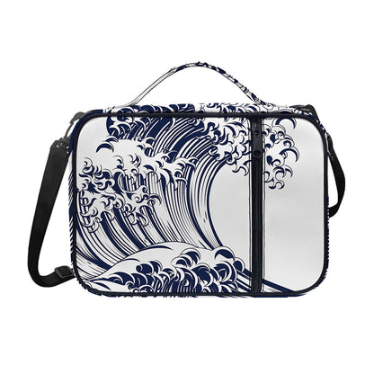 Japanese Kanagawa Wave Print Shoulder Strap Bible Bag