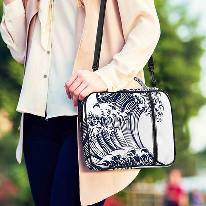 Japanese Kanagawa Wave Print Shoulder Strap Bible Bag