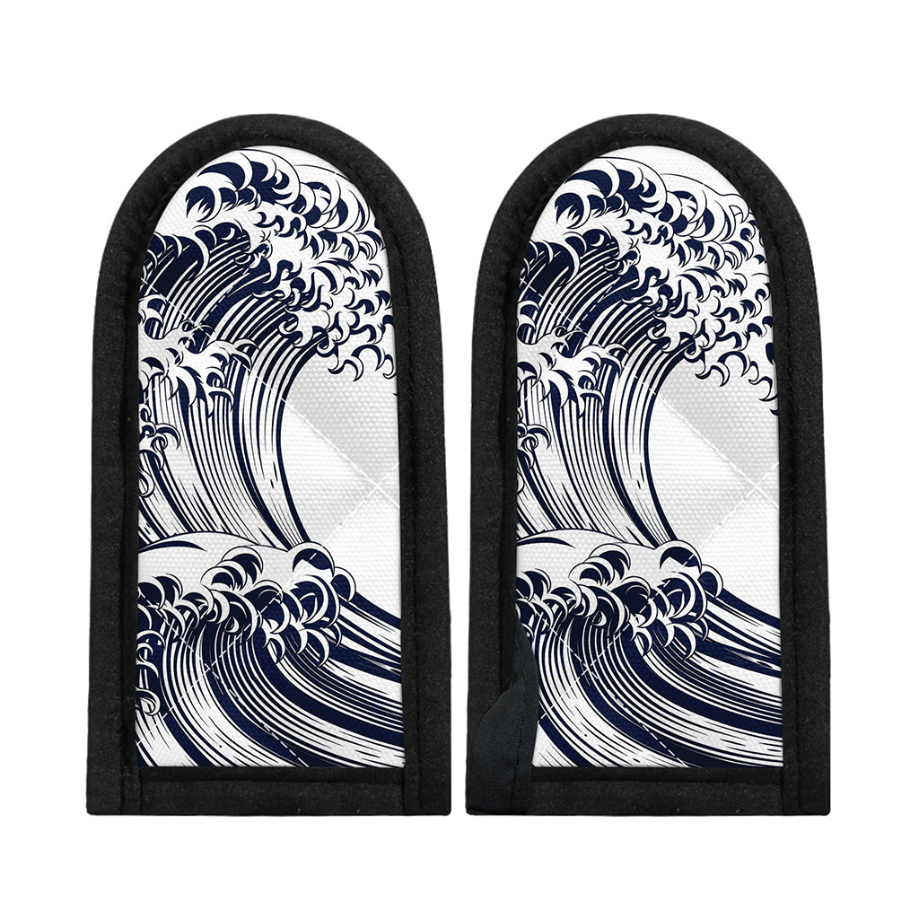 Japanese Kanagawa Wave Print Skillet Handle Cover