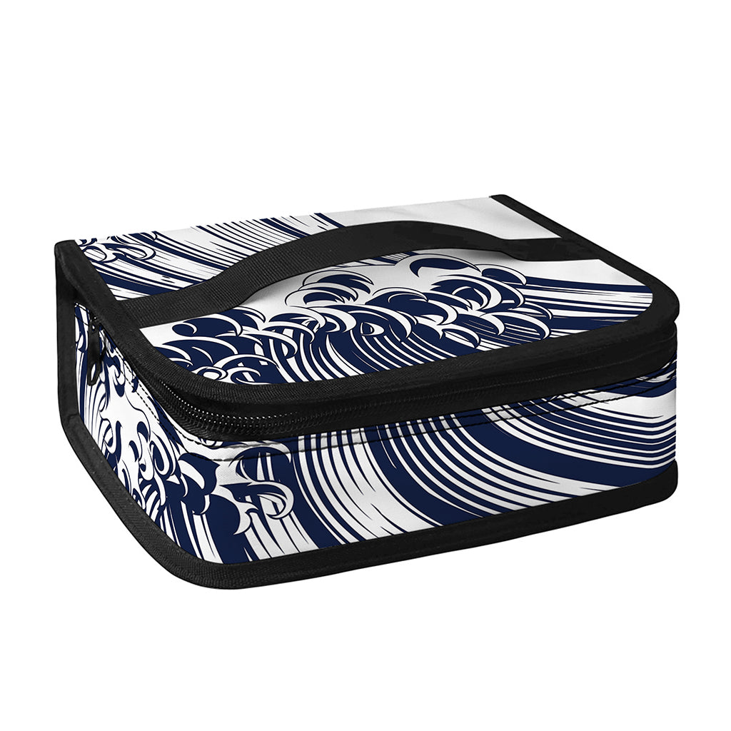 Japanese Kanagawa Wave Print Small Lunch Bag