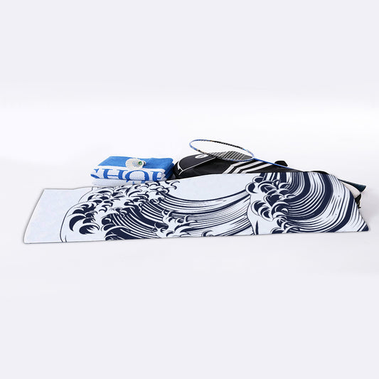 Japanese Kanagawa Wave Print Sports Towel