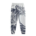 Japanese Kanagawa Wave Print Sweatpants