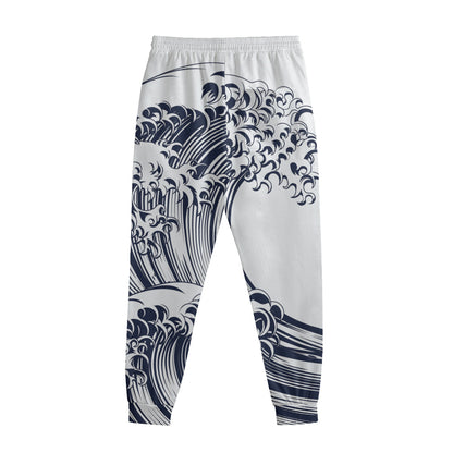 Japanese Kanagawa Wave Print Sweatpants