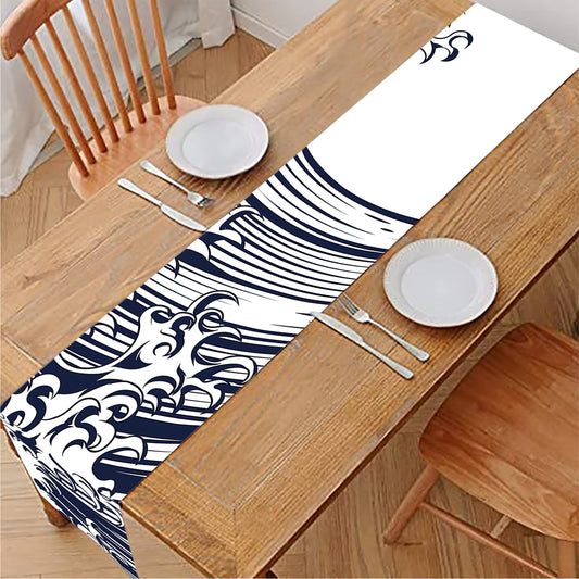 Japanese Kanagawa Wave Print Table Runner