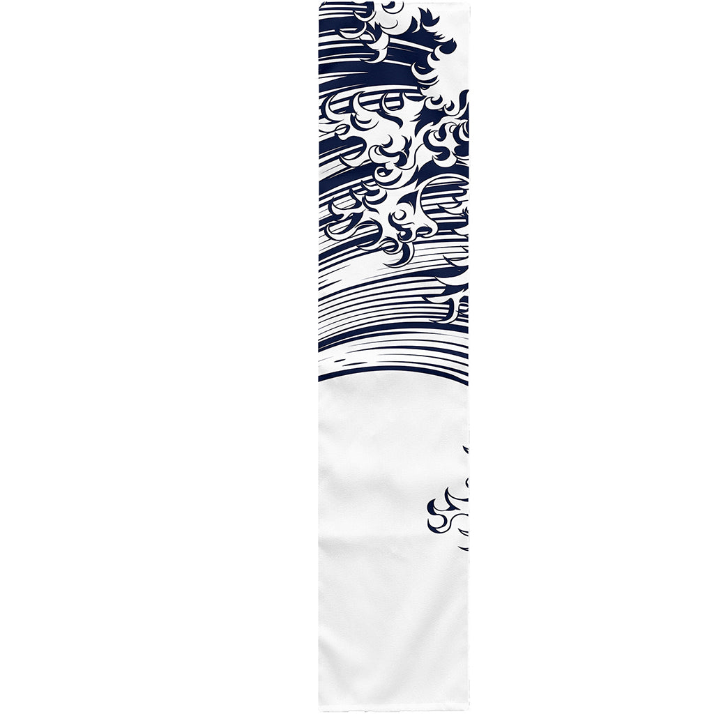 Japanese Kanagawa Wave Print Table Runner